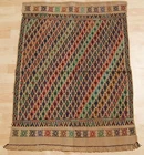 Authentic Turkish Cicim Rug Konya Region Handwoven Kilim Green Decorative Rug