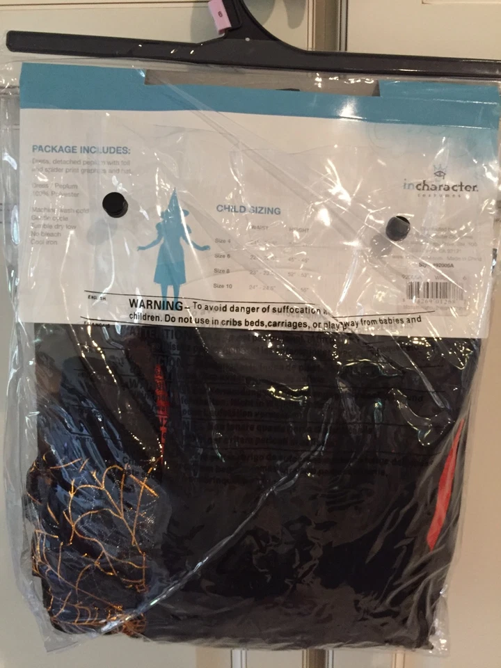 NUEVO CON ETIQUETAS Talla 6, 8, 10 pulgadas Personaje Halloween Disfraz Lil' Palmeado Bruja Rojo Negro Conjunto Foto 3 de 4