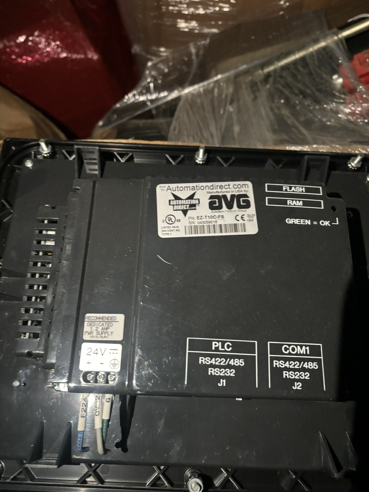 AVG AUTOMATION DIRECT EZ-T10C-FS HMI SCREEN USED