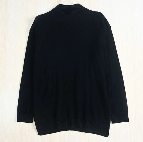 Karl Lagerfeld Paris Women Black Old Men & Cat Cute Logo Sweater, Sz XSmall XS - Picture 2 of 9
