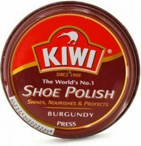 KIWI Dark Tan Black BURGUNDY Shoe wax Polish protect nourishes