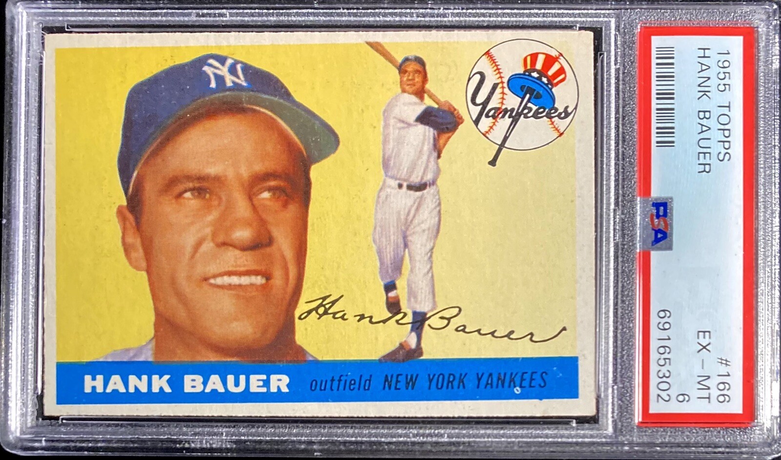 1955 Topps #166 Hank Bauer PSA 6