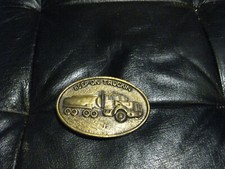 Vintage Keep on Truckin Brass Belt Buckle With Semi Tanker Truck