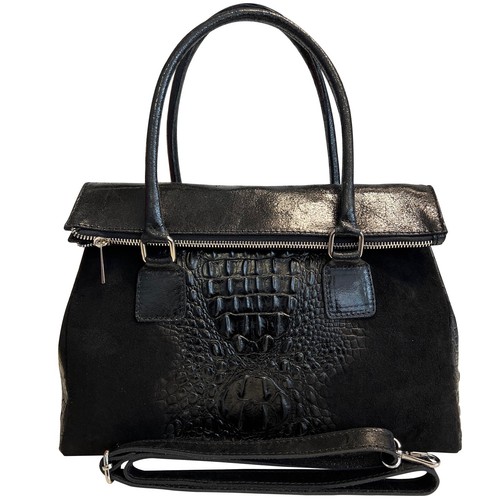 Modarno Damentasche Echtleder Wildleder mit abnehmbarem Henkel und Schultergurt - Bild 4 von 48