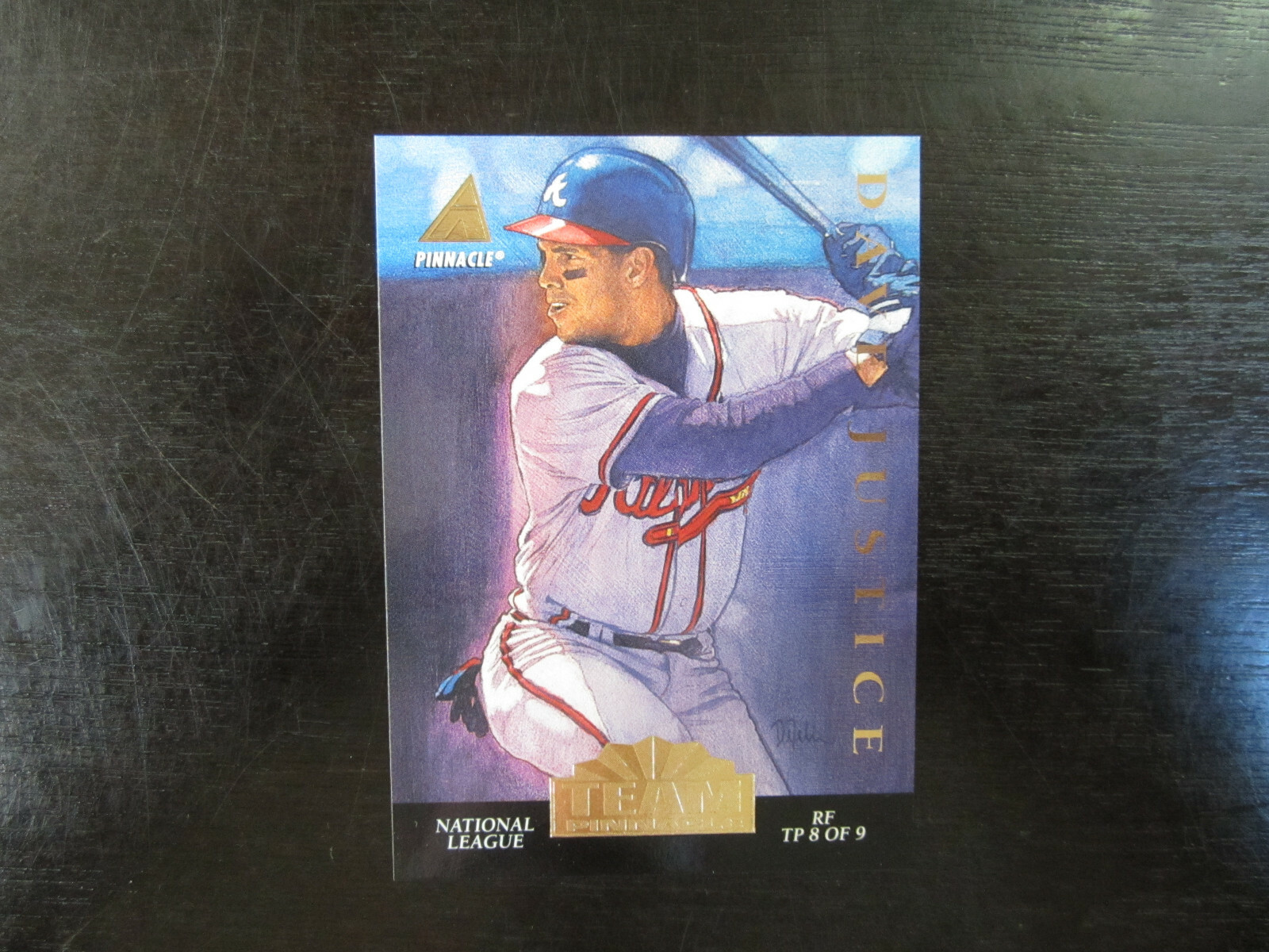 1994 Team Pinnacle # TP 8 Dave Justice Tim Salmon Card (B57BG) Atlanta Braves