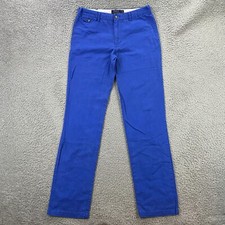 Polo Ralph Lauren Skinny Fit Pants Boys 20 Linen Pony Classic School Blue Chino