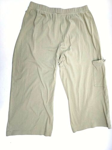 Zenergy Chico's Capri Pocket/w Snap Elastic Waist Beige Sz 3 or XL 16-18 - Picture 5 of 5