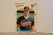 1988 FLEER TOM GLAVINE  ROOKIE BASEBALL  CARD #539