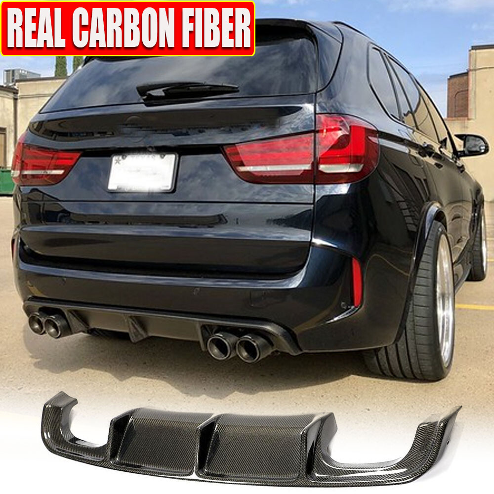 For BMW X5M F85 X6M F86 2015-2019 REAL CARBON Rear Bumper Diffuser