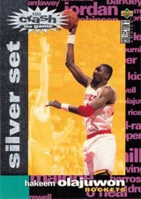 Hakeem Olajuwon Silver Set You Crash The Game Basketball 95 Upper Deck #C10