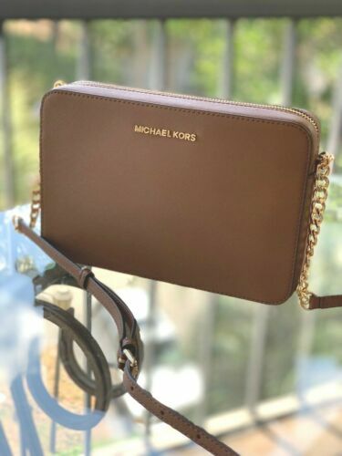 Michael Kors Umhängetasche braun Leder Messenger Handtasche Schulter Damen - Bild 1 von 12
