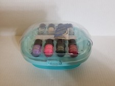 Nail Dryer Kit, 10 Piece Set- 8 Polishes Nail File-Blue- 4 AA Batteries Req