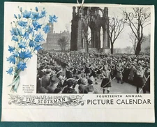 Scotland 1945 Picture Calendar Scotsman Magazine Original Scottish History