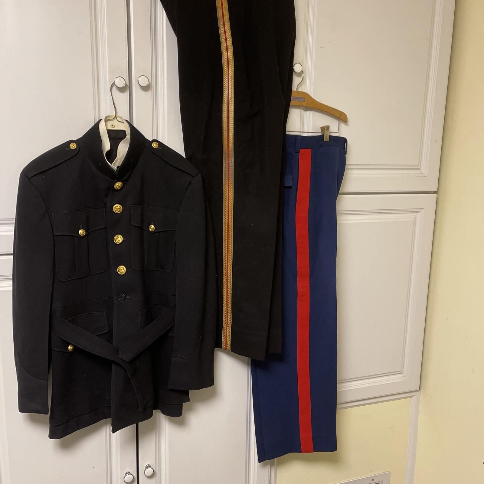 Vintage 1963 USMC Marine Corps Official Officer Dress Blue Coat + Belt