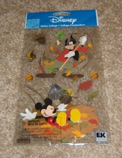 Disney EK Success Jolees Dimensional Sticker ~ Mickey & Goofy in Autumn Leaves