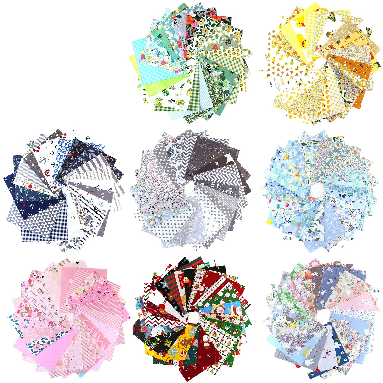 Géneros artesanales Patchwork Algodón Cuadrados