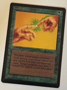 Magic the Gathering MTG Beta Instill Energy NM-  (Beta Bob)