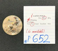 AAFES POGS, 9th Series/Printing, 1 POG, 10¢ , #P652, FAIR