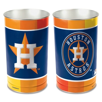 HOUSTON ASTROS ~ (1) Official MLB 15 Inch Wastebasket Trash Can ~ New!