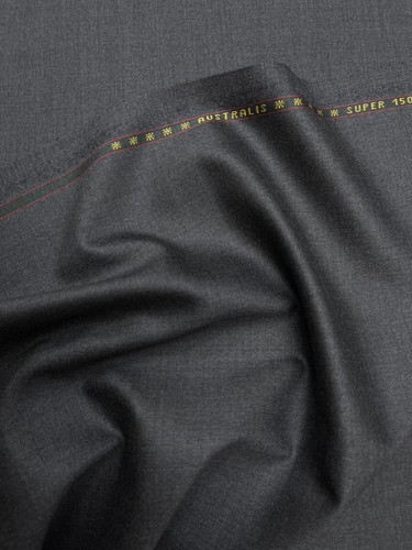 LORO PIANA Suiting Fabric GREY Super 150s Merino Wool AUSTRALIS 3.50m - Picture 5 of 10