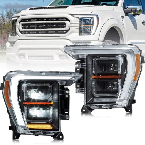 VLAND Full LED Projector Headlights For 2021-2023 Ford F-150 Front Lamps A Pair - Picture 1 of 15