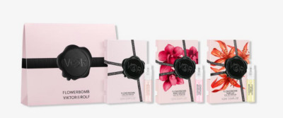Viktor & Rolf Perfume Sample 3PC Gift Set 1.2 mL Flowerbomb, Ruby & Tiger Lily