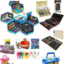 Childrens Craft Art Set Artist Box Crayons Pens Paints Pencils Activity Play Set