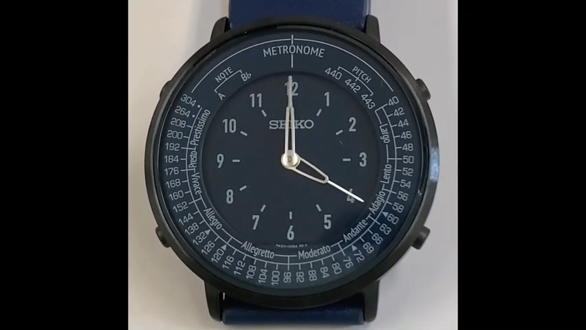 SEIKO SMW004A Metronome Watch Standard Line Calf Band Navy 36.5mm 