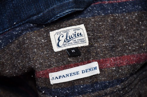 Edwin Ansel Japanese Denim Lined Blanket Jacket Men's size M - Picture 10 of 11