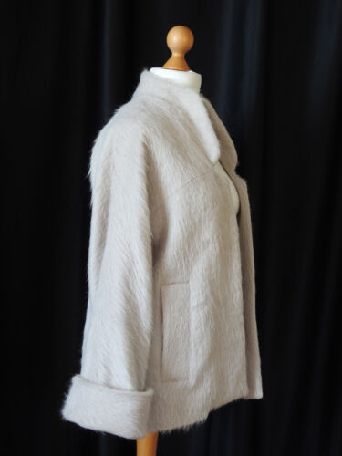 NEW French Connection Kristel Furry Wool Mohair Alpaca Shrug Coat Jacket 10 L - Picture 9 of 21