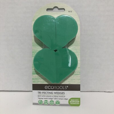 EcoTools Tri-fecting Makeup Blending Wedges Sponges Vegan Ecofoam Technology