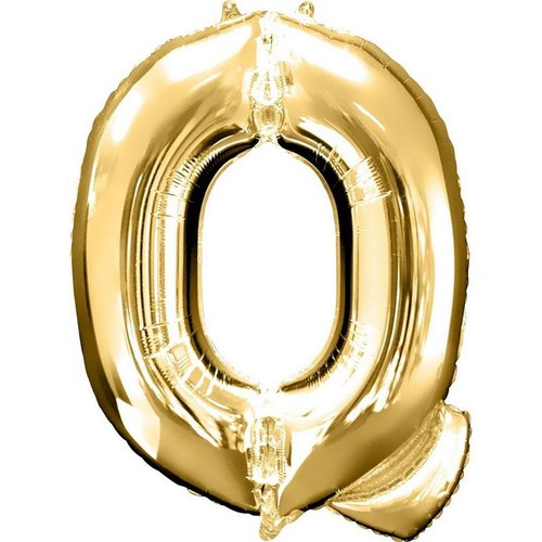 Anagram Gold Foil Letter Q Balloon Super Shape 24" x 32" New