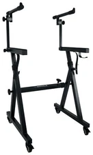 Rockville Z45W Z-Style 2-Tier Keyboard Stand+Wheels Fits Nord Stage 3
