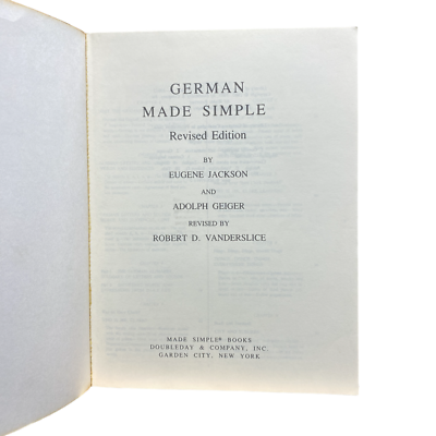 German Made Simple; Revised Edition - Eugene Jackson, 0385199112