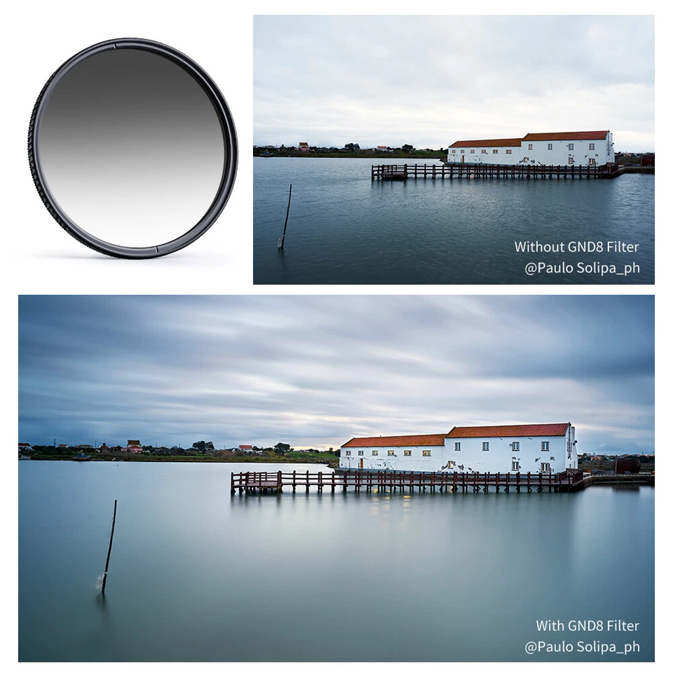 K&F Concept Circular GND8 lens filter 49-82mm Soft Graduated Neutral Density - Image 4 of 4