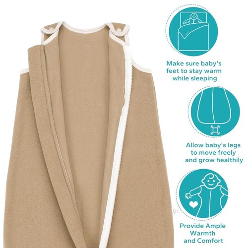 ZIGJOY Baby Sleeping Bag Fleece Wearable Blanket for All Season 1.5 TOG - Picture 3 of 3