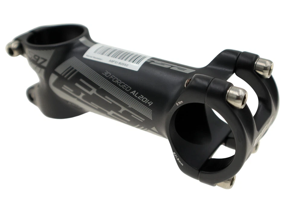 FSA OS-97-Ti AL2014 Bike Stem 1 1/8" 31.8mm 90-100mm +/-6° Ti Bolts - Image 3 of 4