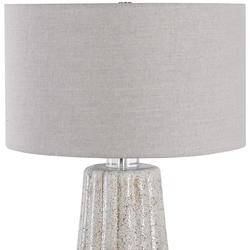 NEW PIKES MODERN POROUS CERAMIC 26" ACCENT TABLE LAMP UTTERMOST 28391 - Picture 2 of 5