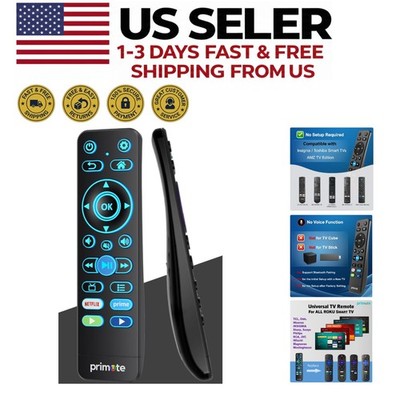 Backlit Universal Remote for Roku & Fire TV - Ergonomic Design to Enhance Use