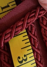 11 Yard Piece Brick Red Twisted Braid Lip Cord Piping Sewing Pillows Upholstery