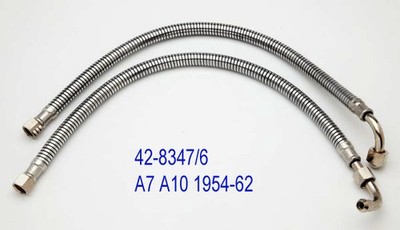 42-8347/6 Ölleitungen armoured oil feed pipes BSA A7 A10 1954-62 42-8346 42-8347