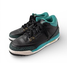 NIKE AIR JORDAN 3 RETRO GG BLACK-MET GOLD-RIO TEAL SZ 6Y-MENS SZ 6 [441140-018]