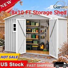 Storage Shed 8x10 FT with Double Lockable Door Outdoor Garden Tool Storage Shed