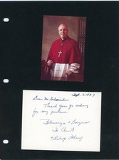 Bishop David Edward Foley – Signed Letter on Affixed Collage