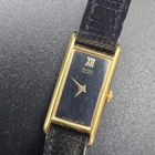 Women's Seiko Watch Black Gold Tone Vintage WORKS Working