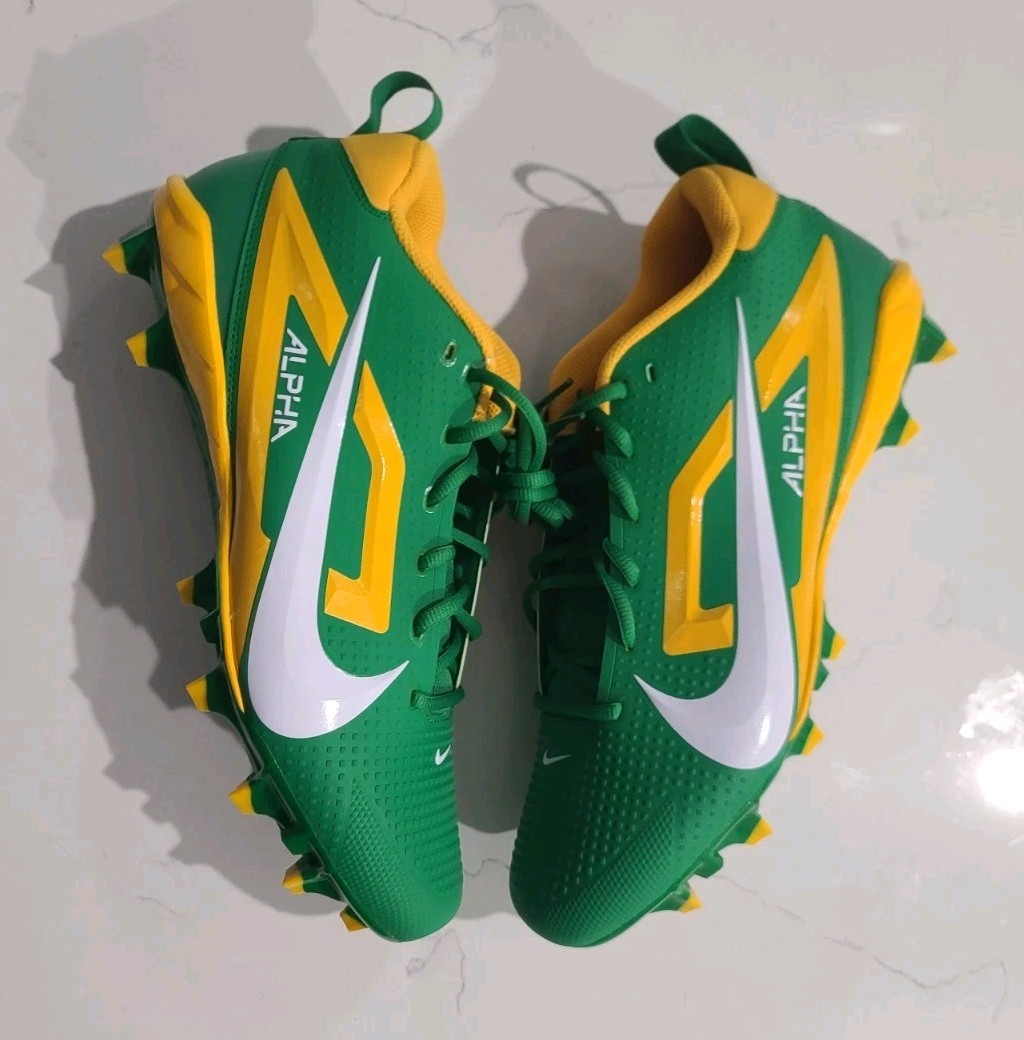Men Size 12.5 Wide Nike Oregon Ducks PE Alpha Menace Elite Green