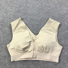 Tommie Copper Sport Bra Womens XL Beige Shoulder Support Athletic Gym Activewear