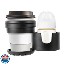 Cup Holders for Bugaboo Strollers, Dual Drink Holder with 360° Rotation, ABS 