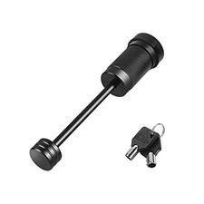 Trailer Tongue Coupler Lock 1/4" Dia, 3-1/2" Span, Trailer Hitch 1 Pack Black