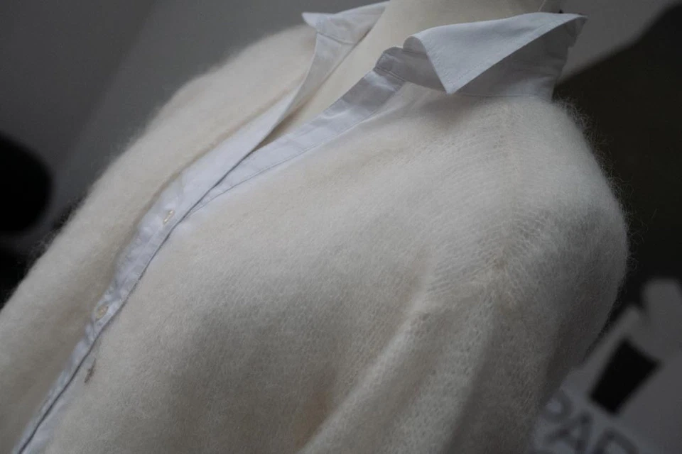 PINK geniale fluffige Kid-Mohair Strickjacke creme-weiß akt.Koll. NEU! 229€ - Bild 4 von 4